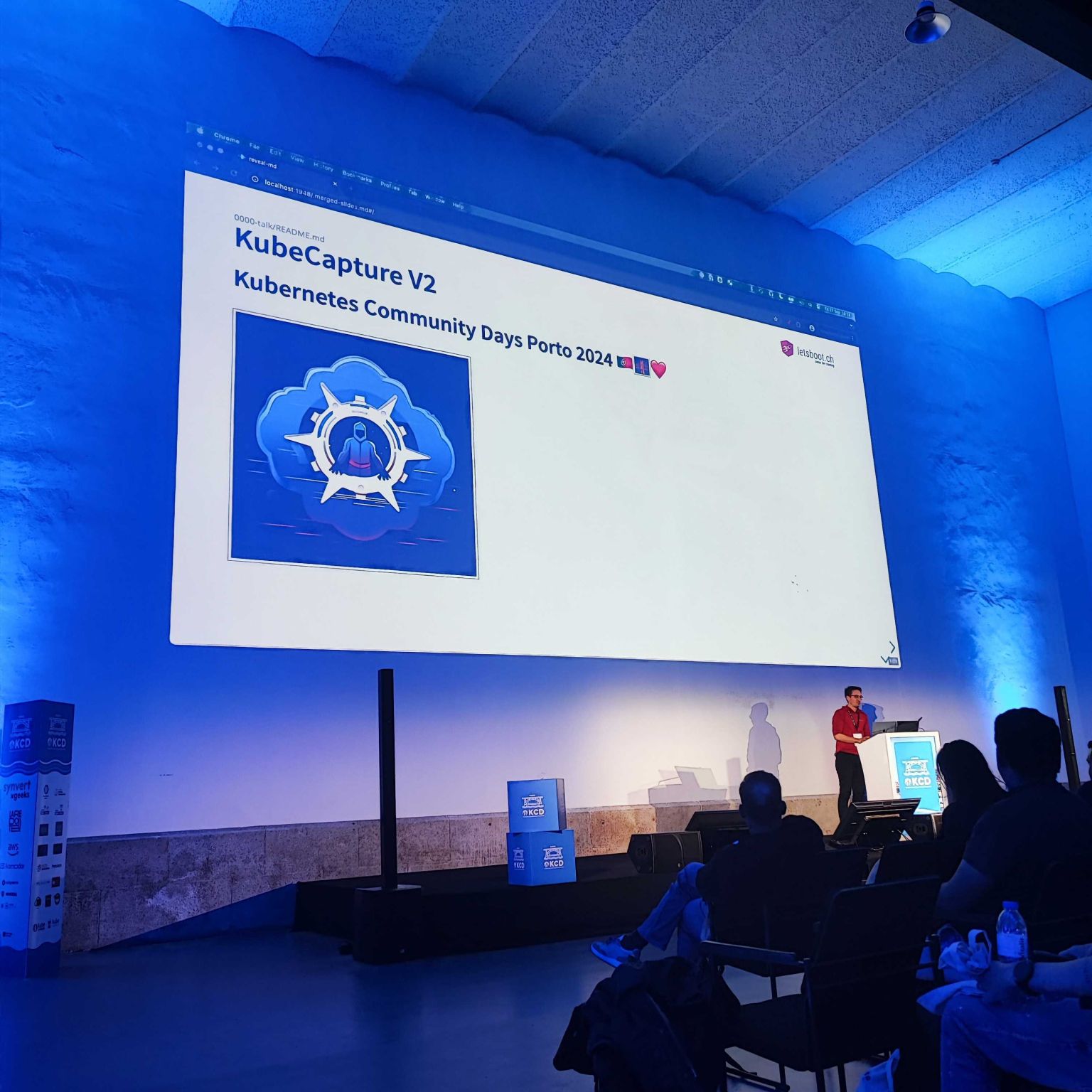 KubeCapture V2 on stage at KCD Porto 2024